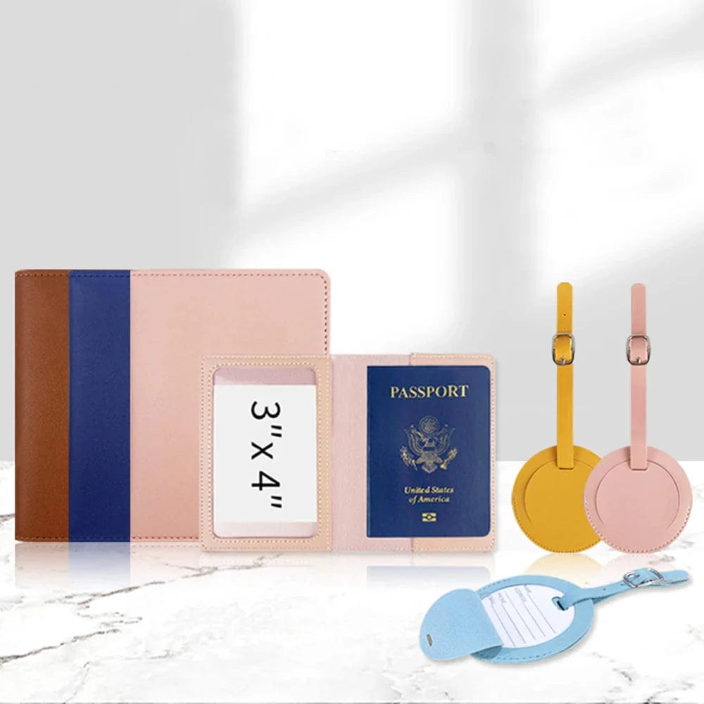 Étiquette Bagage et Étui Passeport Personnalisables | CustomizeYourTravel Rose