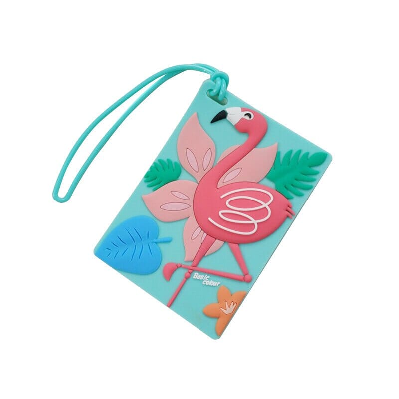 Étiquette Bagage Flamingo Summer | FlyTag Bleu