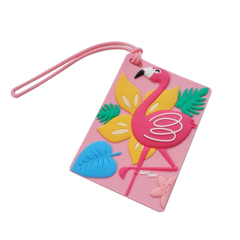 Étiquette Bagage Flamingo Summer | FlyTag Rose