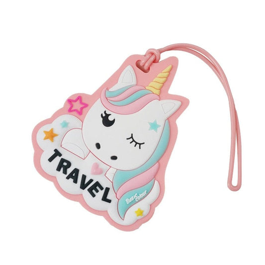 Étiquette Bagage | Licorne Traveler Rose