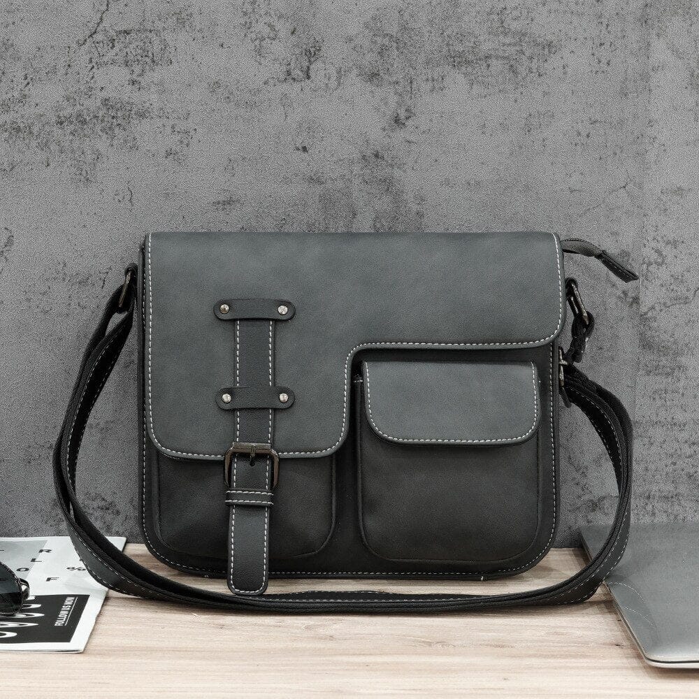 Messenger Bag Homme | Urban Retro Gris