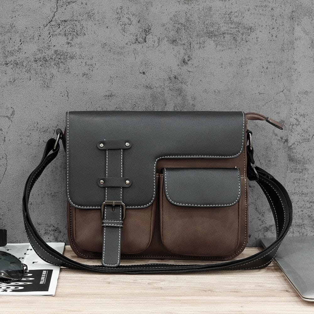 Messenger Bag Homme | Urban Retro Marron