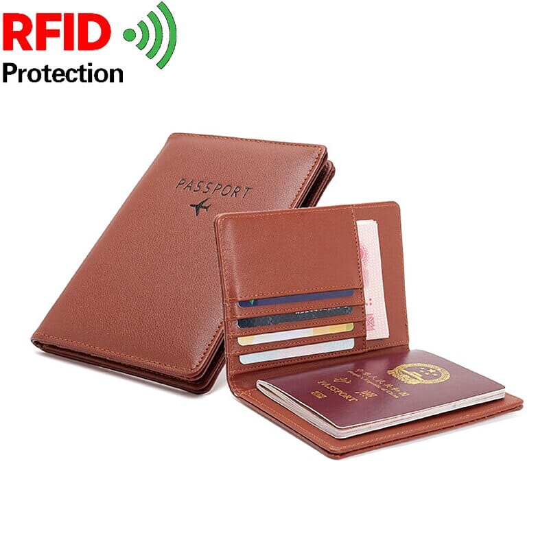 Portefeuille Passeport | AirSafe Marron