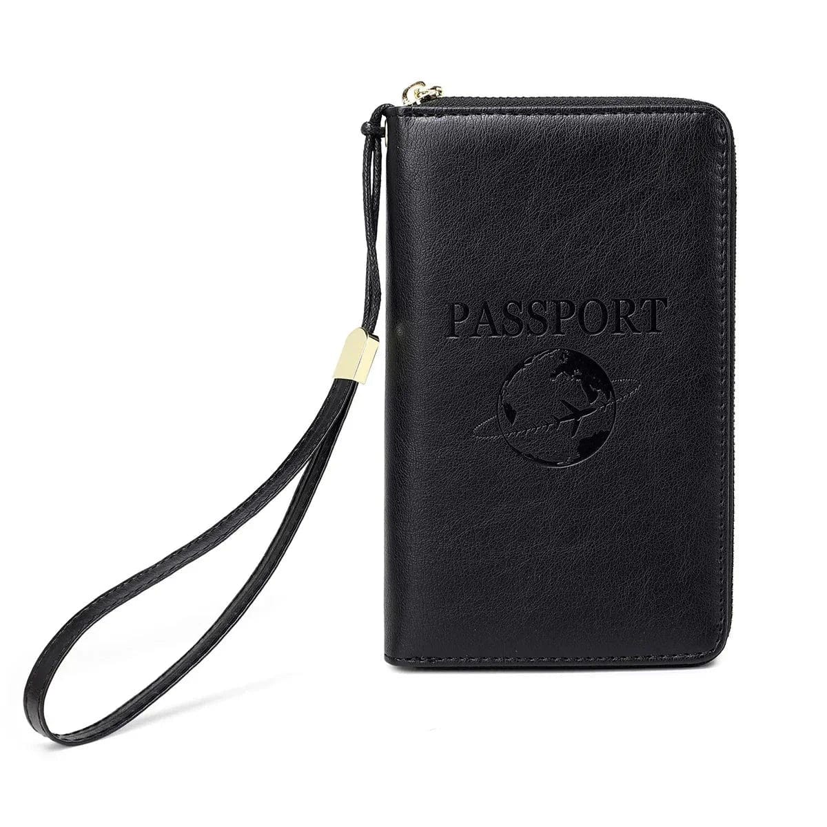 Portefeuille Pochette Passeport Voyage | TriPorté Noir