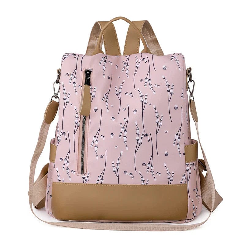 Sac à Dos Antivol Femme Fleuri | BlossomSafe Rose