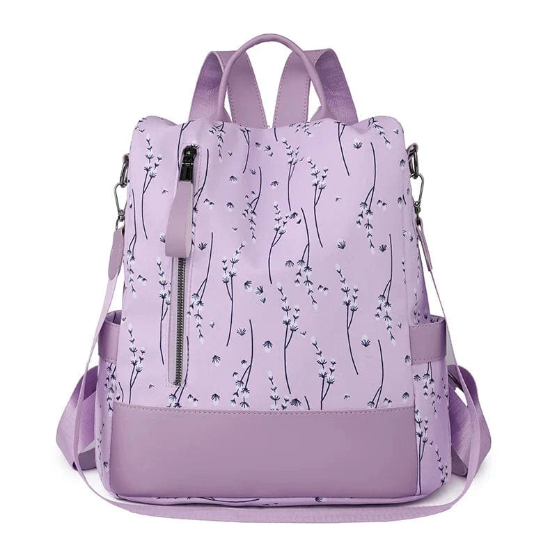 Sac à Dos Antivol Femme Fleuri | BlossomSafe Violet