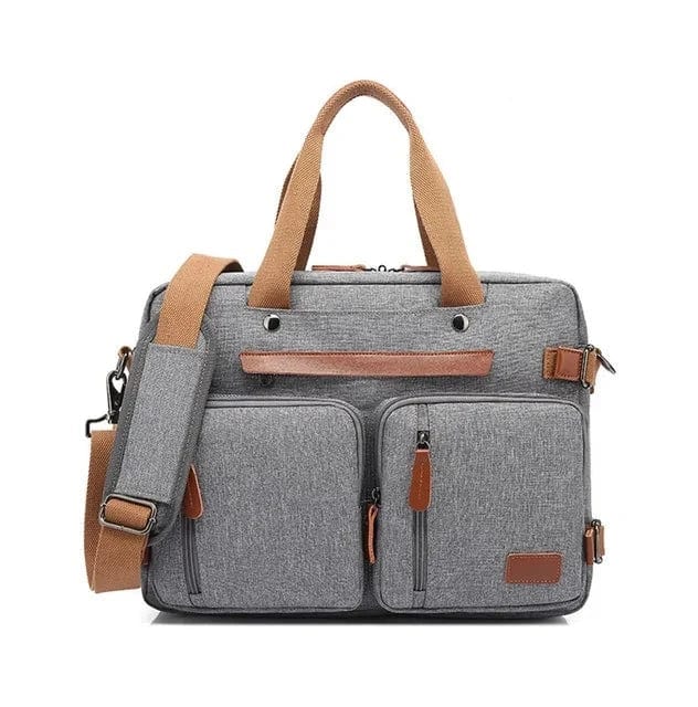 Sac à Dos Convertible Sacoche Ordinateur | TechPack Gris (15.6 Pouces)