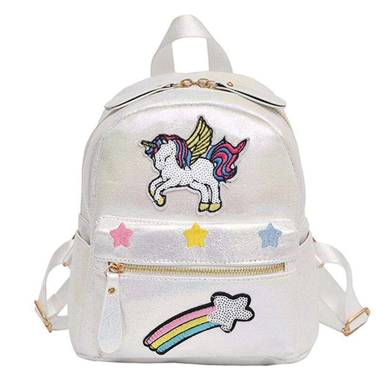 Sac à Dos Licorne pour Ado | Éclat Stellaire Blanc