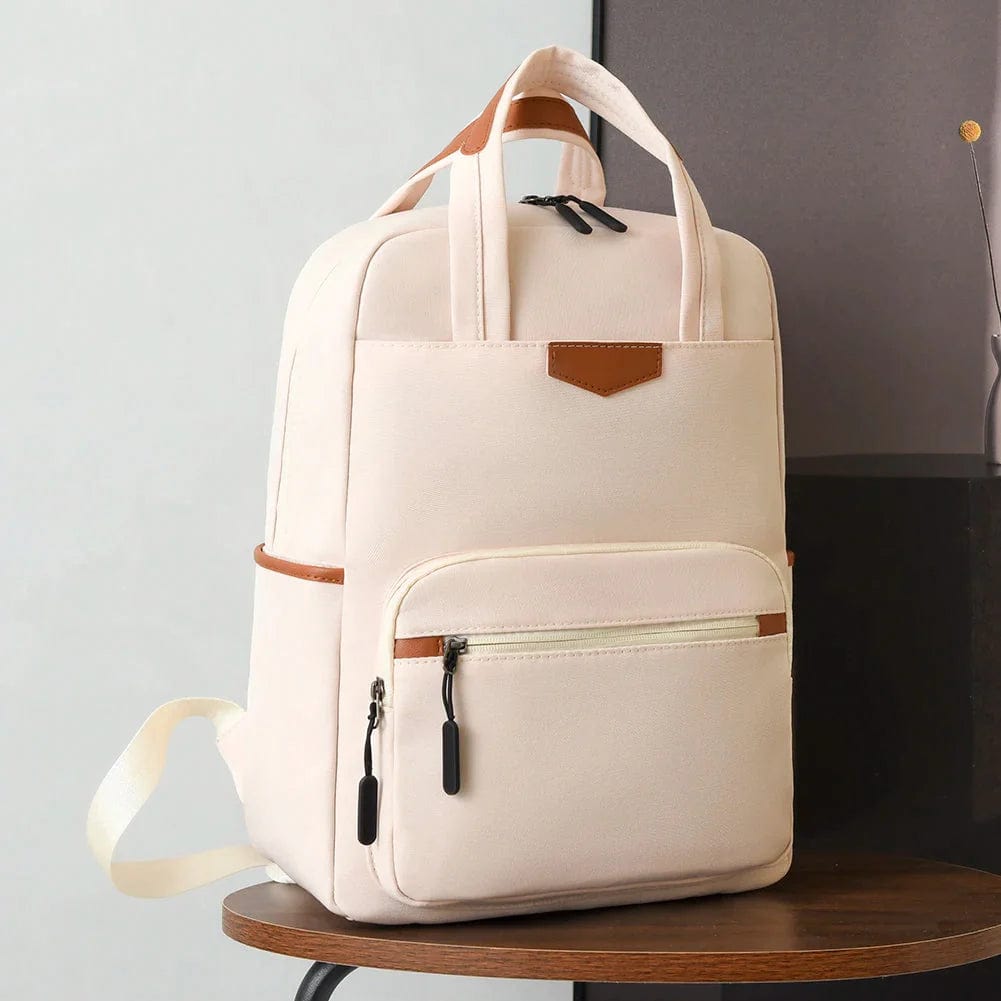 Sac à Dos Ordinateur Femme Élégant (16 Pouces) | FemmeChic Blanc