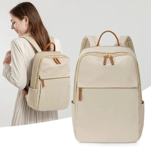 Sac à Dos Ordinateur Femme Tendance | FemmeTech Beige / 16 Pouces