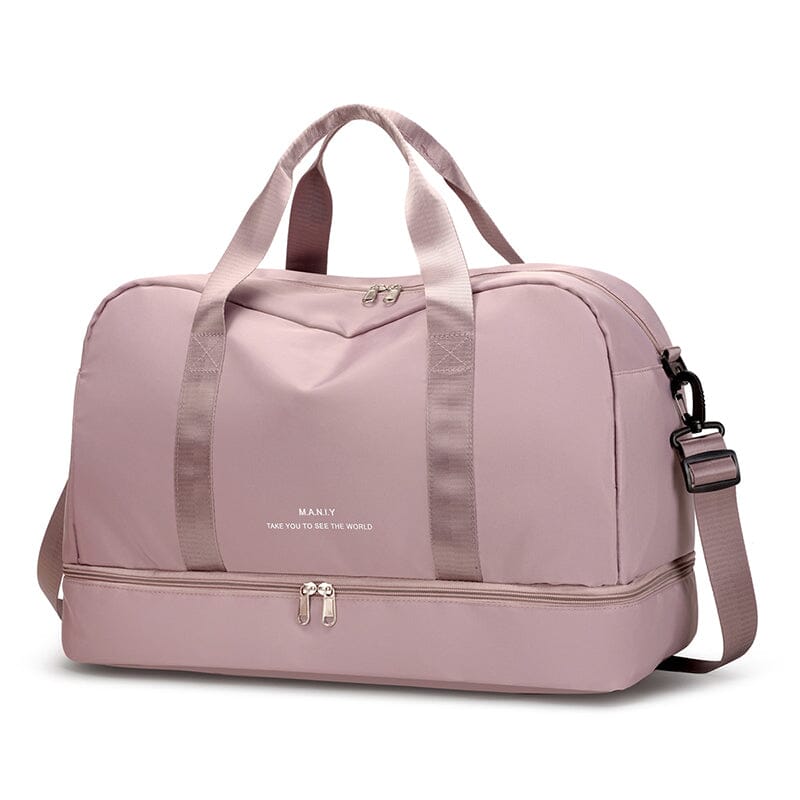 Sac de Voyage Femme avec Compartiment Chaussures | Rose Glamour