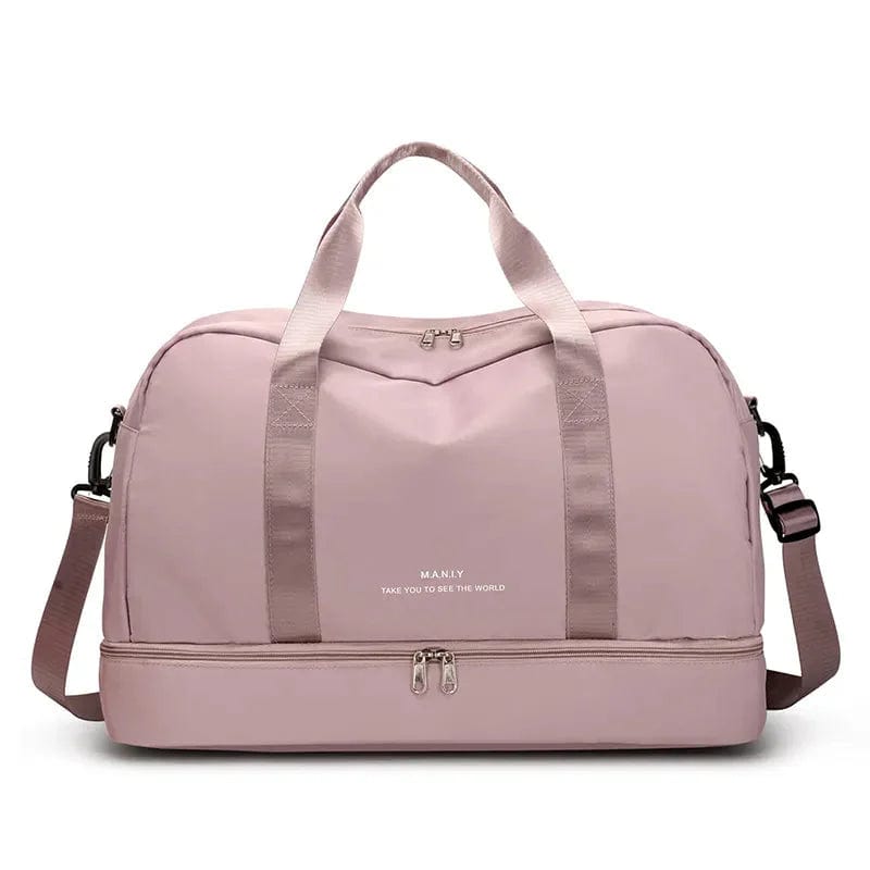 Sac de Voyage Femme avec Compartiment Chaussures | Rose Glamour