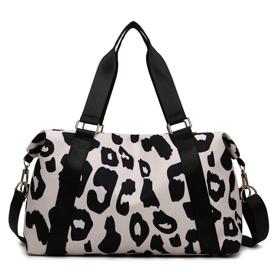 Sac de Voyage Femme | Leopard Chic Noir