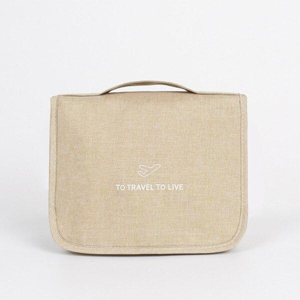 Trousse de Toilette de Voyage à Suspendre | ActiveVoyage Beige