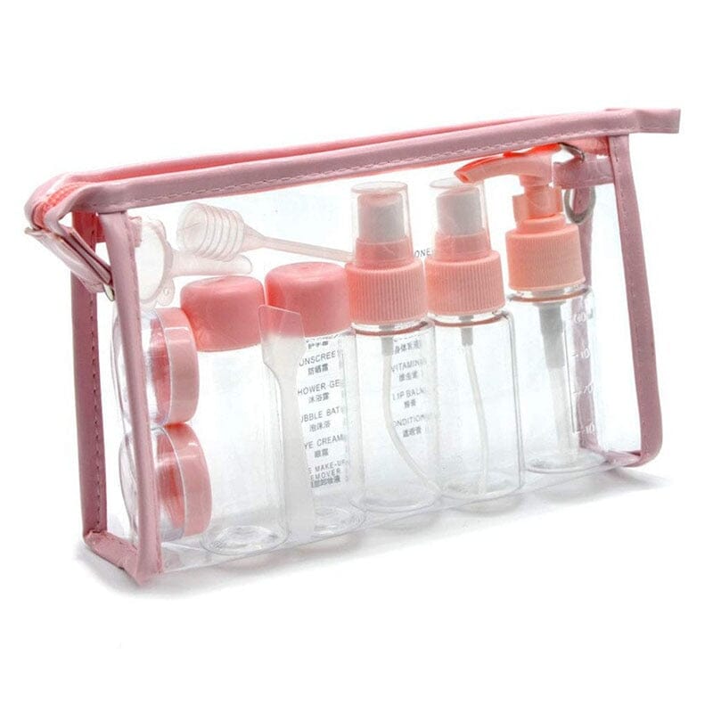 Trousse de Toilette Transparente | FlightKit Rose