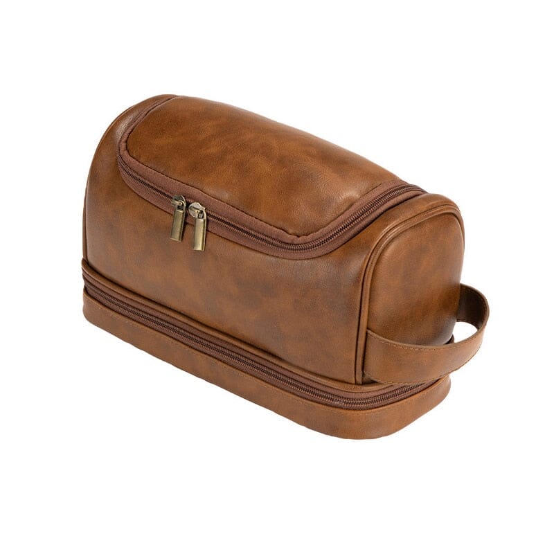 Trousse de Toilette Vintage | LuxeSuspendu Camel