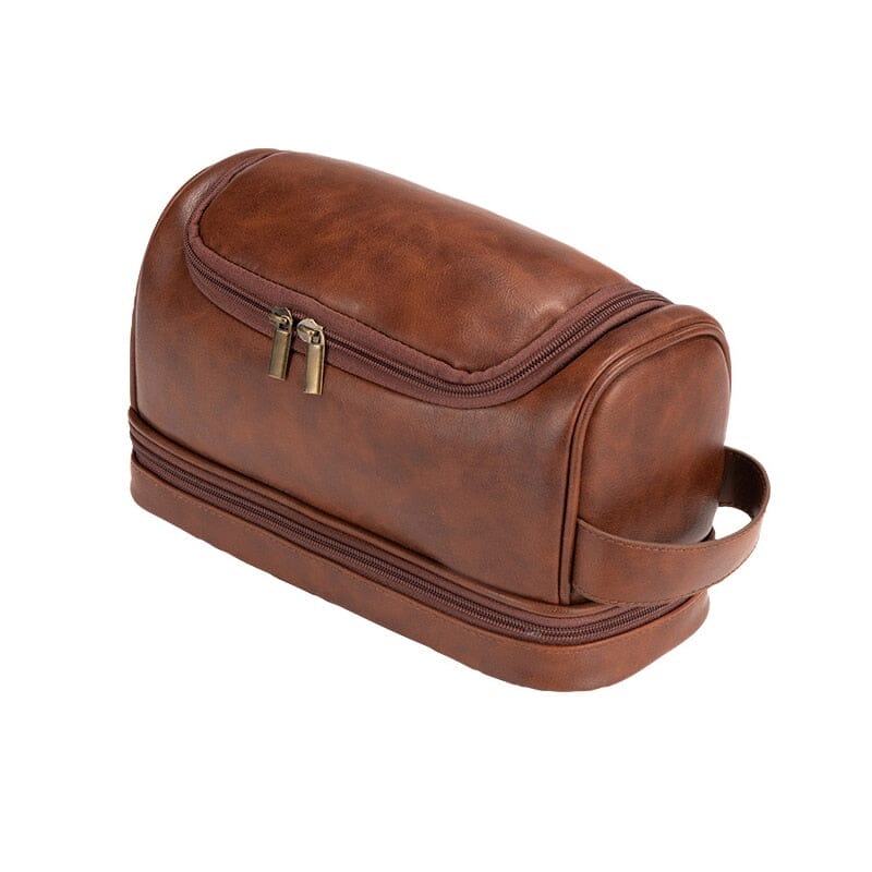 Trousse de Toilette Vintage | LuxeSuspendu Marron